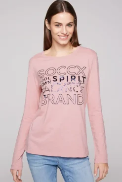 CAMP DAVID & SOCCX Langarmshirt mit Logo Print milky rose | XL milkyrose Shop