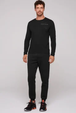 CAMP DAVID & SOCCX Langarmshirt mit reflektierendem Rücken-Print black Shop