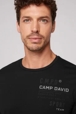 CAMP DAVID & SOCCX Langarmshirt mit reflektierendem Rücken-Print black Shop