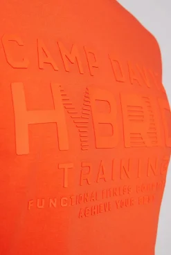CAMP DAVID & SOCCX Langarmshirt mit Rubber Print signal orange signalorange Cheap