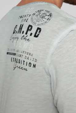 CAMP DAVID & SOCCX Langarmshirt mit Twill-Patches und Artworks teal Best