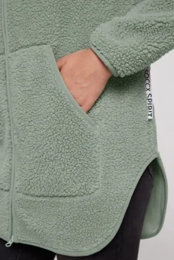 CAMP DAVID & SOCCX Lange Kapuzenjacke aus Teddyplüsch muted aqua mutedaqua Online