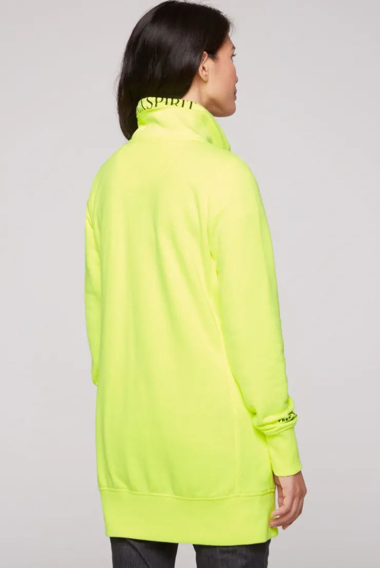 CAMP DAVID & SOCCX Lange Sweatjacke mit hohem Kragen yellow lime yellowlime Clearance