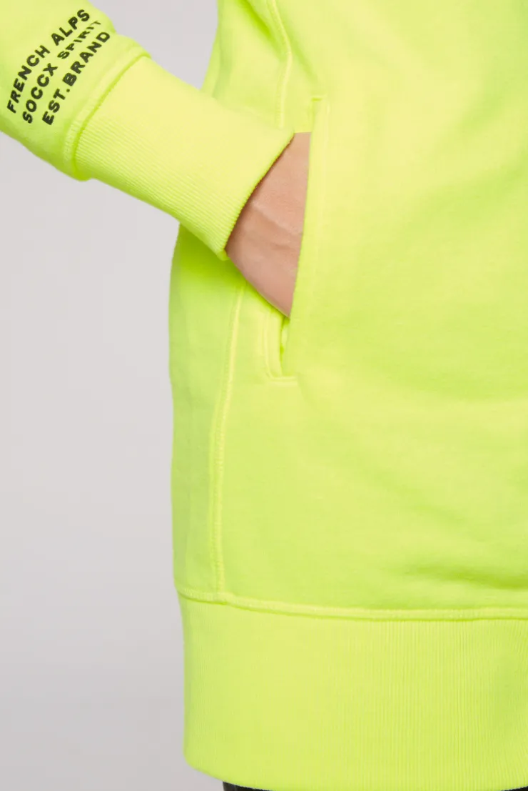 CAMP DAVID & SOCCX Lange Sweatjacke mit hohem Kragen yellow lime yellowlime Clearance