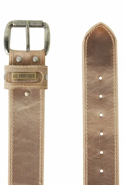 CAMP DAVID & SOCCX Ledergürtel beige Cheap