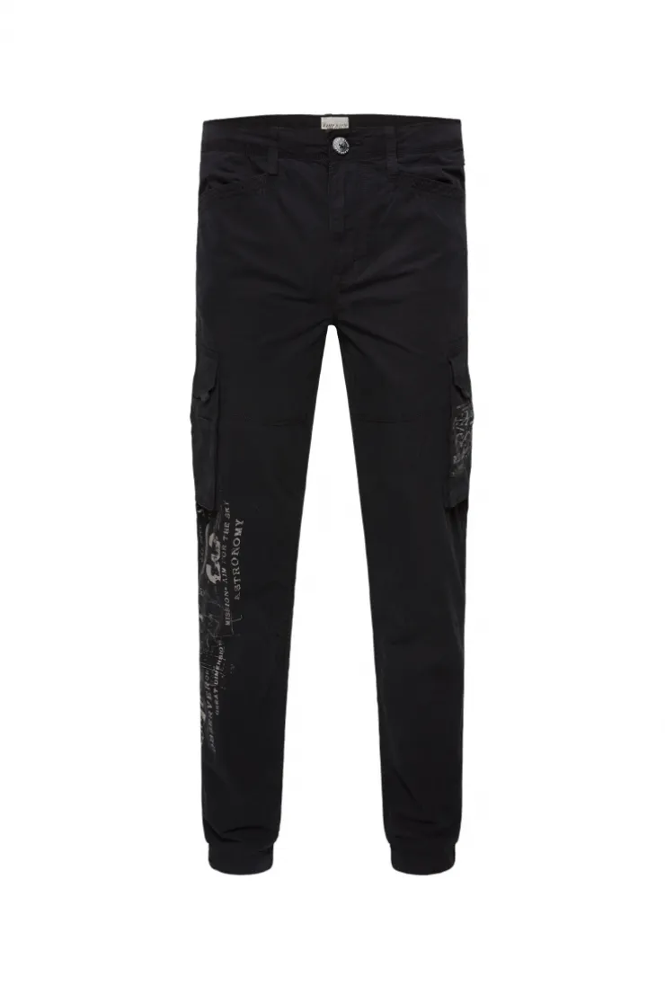 CAMP DAVID & SOCCX Leichte Cargohose mit Label Prints black Shop