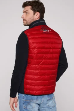 CAMP DAVID & SOCCX Leichte Steppweste mit Softshell-Details royal red | 4XL royalred Fashion