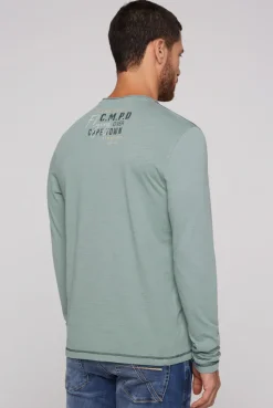 CAMP DAVID & SOCCX Longsleeve mit Flockprint teal Flash Sale