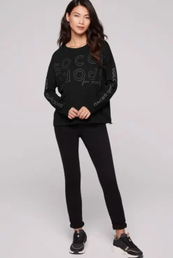 CAMP DAVID & SOCCX Longsleeve mit Logo Prints und verstellbaren Elastiksaum black Shop