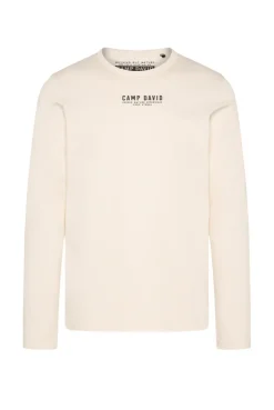 CAMP DAVID & SOCCX Longsleeve mit Logo Print ecru Cheap