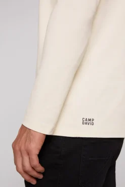 CAMP DAVID & SOCCX Longsleeve mit Logo Print ecru Cheap