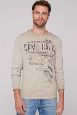 CAMP DAVID & SOCCX Longsleeve mit Tapes und Logo-Applikationen fossil brown fossilbrown New