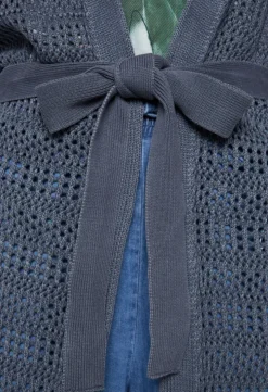 CAMP DAVID & SOCCX Mesh-Cardigan mit Glitzerstein-Wording blueberry Discount