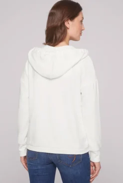 CAMP DAVID & SOCCX Offener Kurz-Cardigan mit Kapuze ivory Shop
