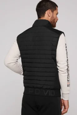CAMP DAVID & SOCCX Outdoorweste im tonigen Materialmix black Clearance