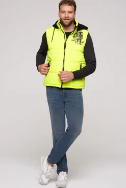 CAMP DAVID & SOCCX Outdoorweste mit abtrennbarer Sweatkapuze neon kiwi neonkiwi Fashion