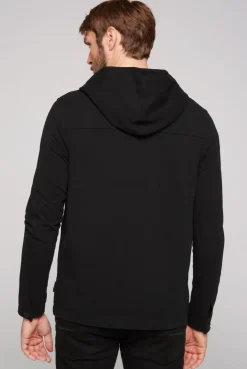 CAMP DAVID & SOCCX Overshirt mit Kapuze und Brusttaschen | M black New