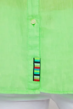 CAMP DAVID & SOCCX Oversized Leinenbluse mit Logostickerei fresh lime freshlime Best