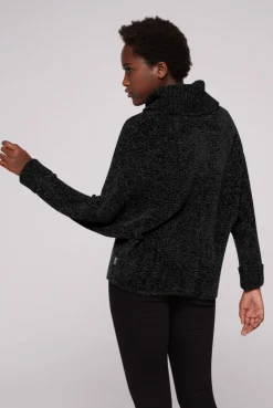 CAMP DAVID & SOCCX Oversized Rollkragenpullover aus Chenille black Clearance