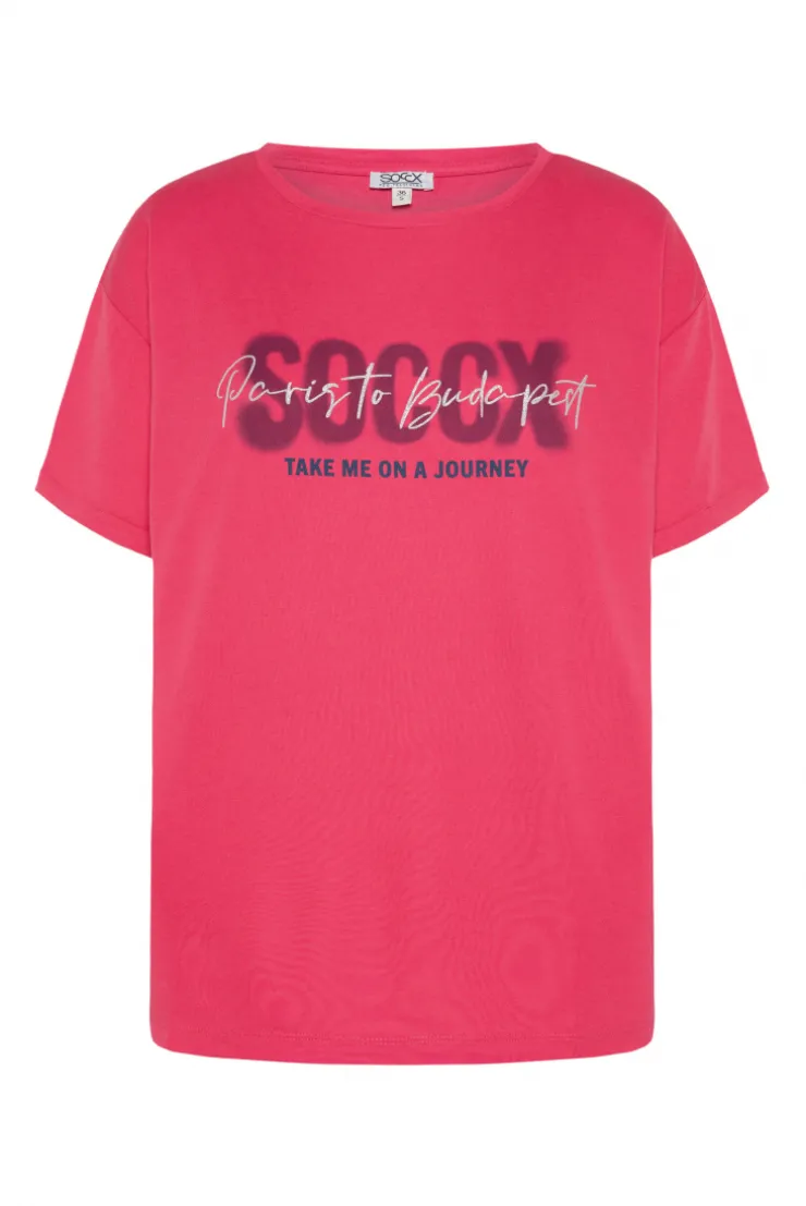 CAMP DAVID & SOCCX Oversized T-Shirt mit Logo Artwork pinky red pinkyred Shop