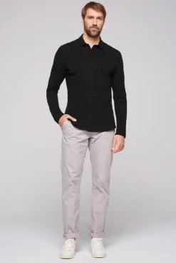 CAMP DAVID & SOCCX Oxford Langarmhemd black Clearance