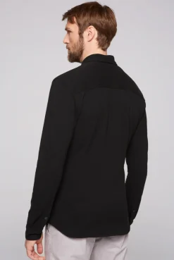 CAMP DAVID & SOCCX Oxford Langarmhemd black Clearance