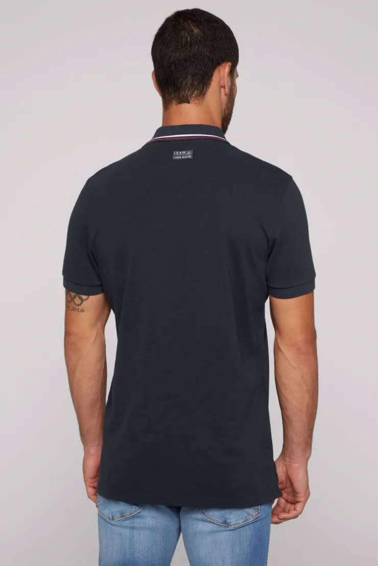 CAMP DAVID & SOCCX Pikee-Polo mit Color-Blocking und Artwork blue navy bluenavy Sale