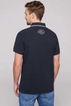 CAMP DAVID & SOCCX Pikee-Polo mit Label Patches und Stickereien blue navy bluenavy Hot