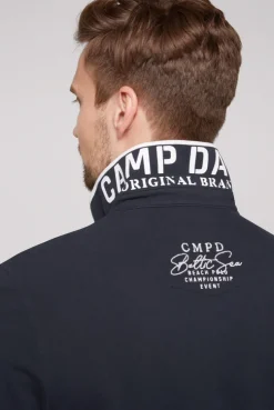 CAMP DAVID & SOCCX Pikee-Polo mit Label Patches und Stickereien blue navy bluenavy Hot