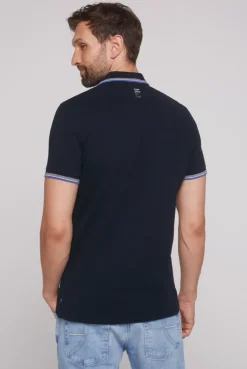 CAMP DAVID & SOCCX Pikee-Polo mit Label-Applikationen blue navy bluenavy Best