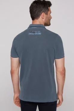 CAMP DAVID & SOCCX Pikee-Polo mit Logo-Applikationen blue navy bluenavy Outlet