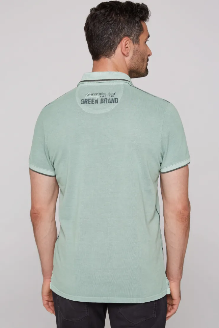 CAMP DAVID & SOCCX Pikee-Polo mit Logo-Applikationen teal Hot