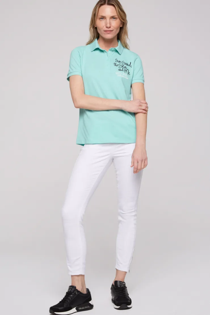 CAMP DAVID & SOCCX Pikee-Polo mit Rücken-Artwork flash aqua flashaqua Shop