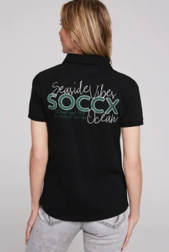 CAMP DAVID & SOCCX Pikee-Polo mit Rücken-Artwork black New