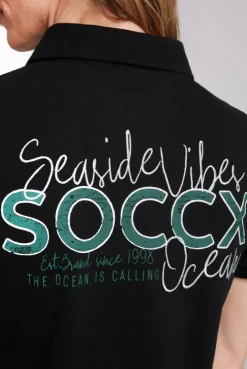 CAMP DAVID & SOCCX Pikee-Polo mit Rücken-Artwork black New