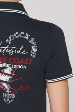 CAMP DAVID & SOCCX Pikee-Polo mit Rücken-Artwork blue navy bluenavy Outlet