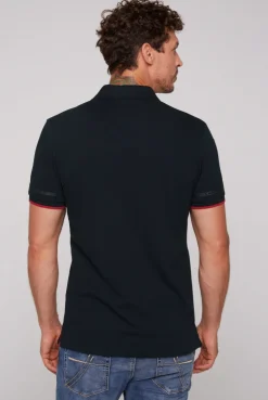 CAMP DAVID & SOCCX Pikee-Polo mit tonigem Rubber Artwork blue navy bluenavy Hot