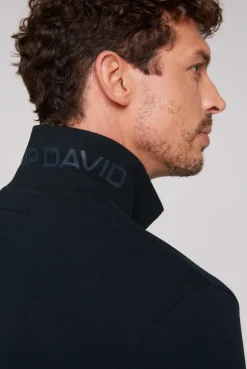 CAMP DAVID & SOCCX Pikee-Polo mit tonigem Rubber Artwork blue navy bluenavy Hot