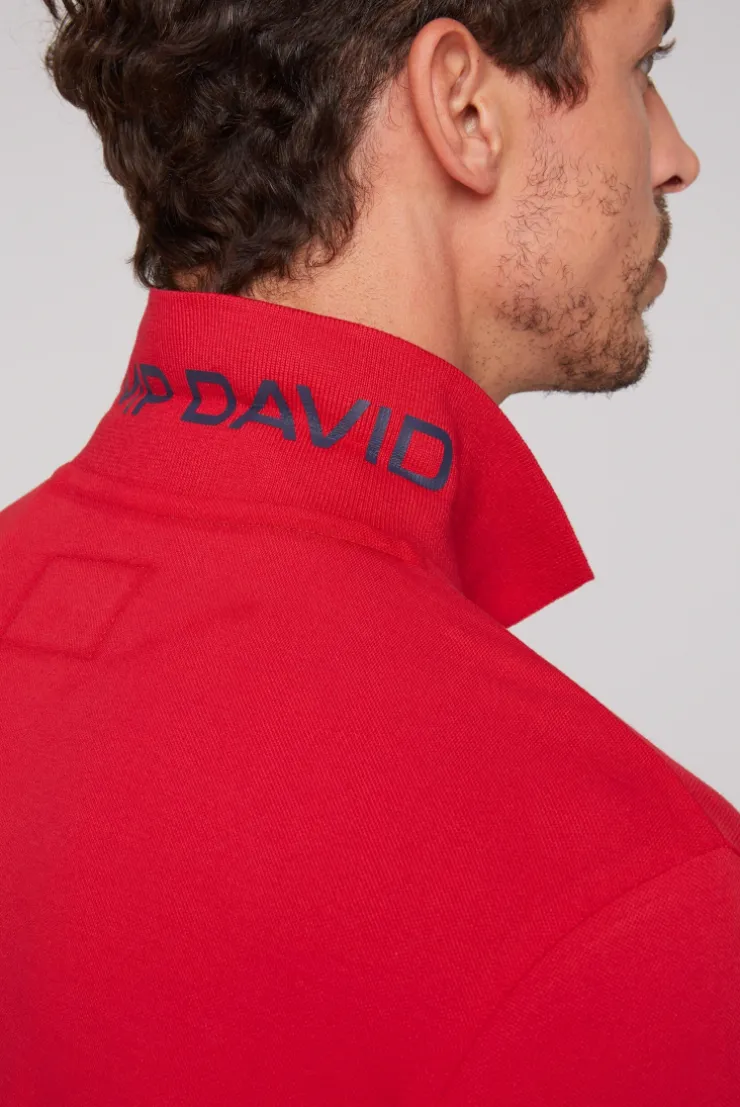 CAMP DAVID & SOCCX Pikee-Polo mit tonigem Rubber Artwork flight red flightred New
