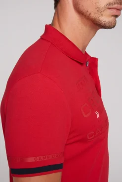 CAMP DAVID & SOCCX Pikee-Polo mit tonigem Rubber Artwork flight red flightred New