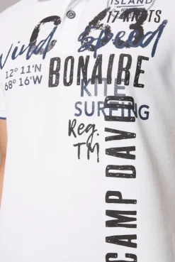CAMP DAVID & SOCCX Poloshirt aus Pikee mit Print Artwork opticwhite Store