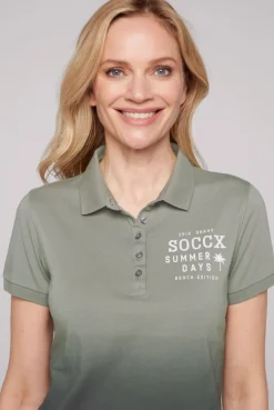 CAMP DAVID & SOCCX Poloshirt Dip Dye mit Rücken-Artwork sage green sagegreen Shop
