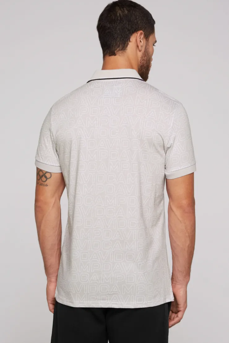 CAMP DAVID & SOCCX Poloshirt mit All Over Print shell Flash Sale