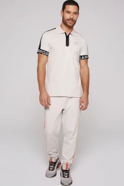 CAMP DAVID & SOCCX Poloshirt mit Zipper und reflektierenden Prints shell Shop