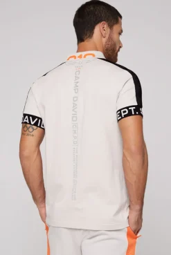 CAMP DAVID & SOCCX Poloshirt mit Zipper und reflektierenden Prints shell Shop