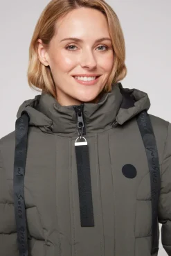 CAMP DAVID & SOCCX Puffer-Jacke mit abtrennbarer Kapuze olive Best