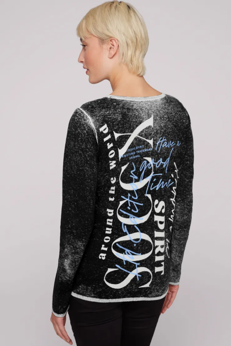CAMP DAVID & SOCCX Pullover mit Acid Prints black New