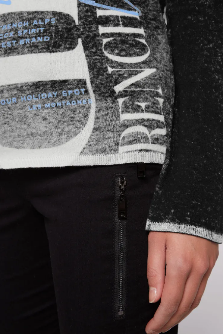 CAMP DAVID & SOCCX Pullover mit Acid Prints black New