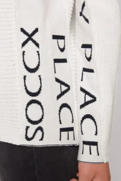 CAMP DAVID & SOCCX Pullover mit Intarsia-Logo ivory Clearance