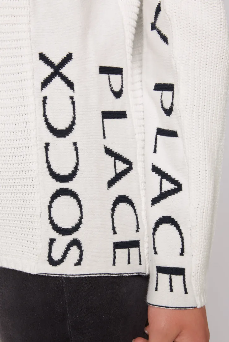 CAMP DAVID & SOCCX Pullover mit Intarsia-Logo ivory Clearance